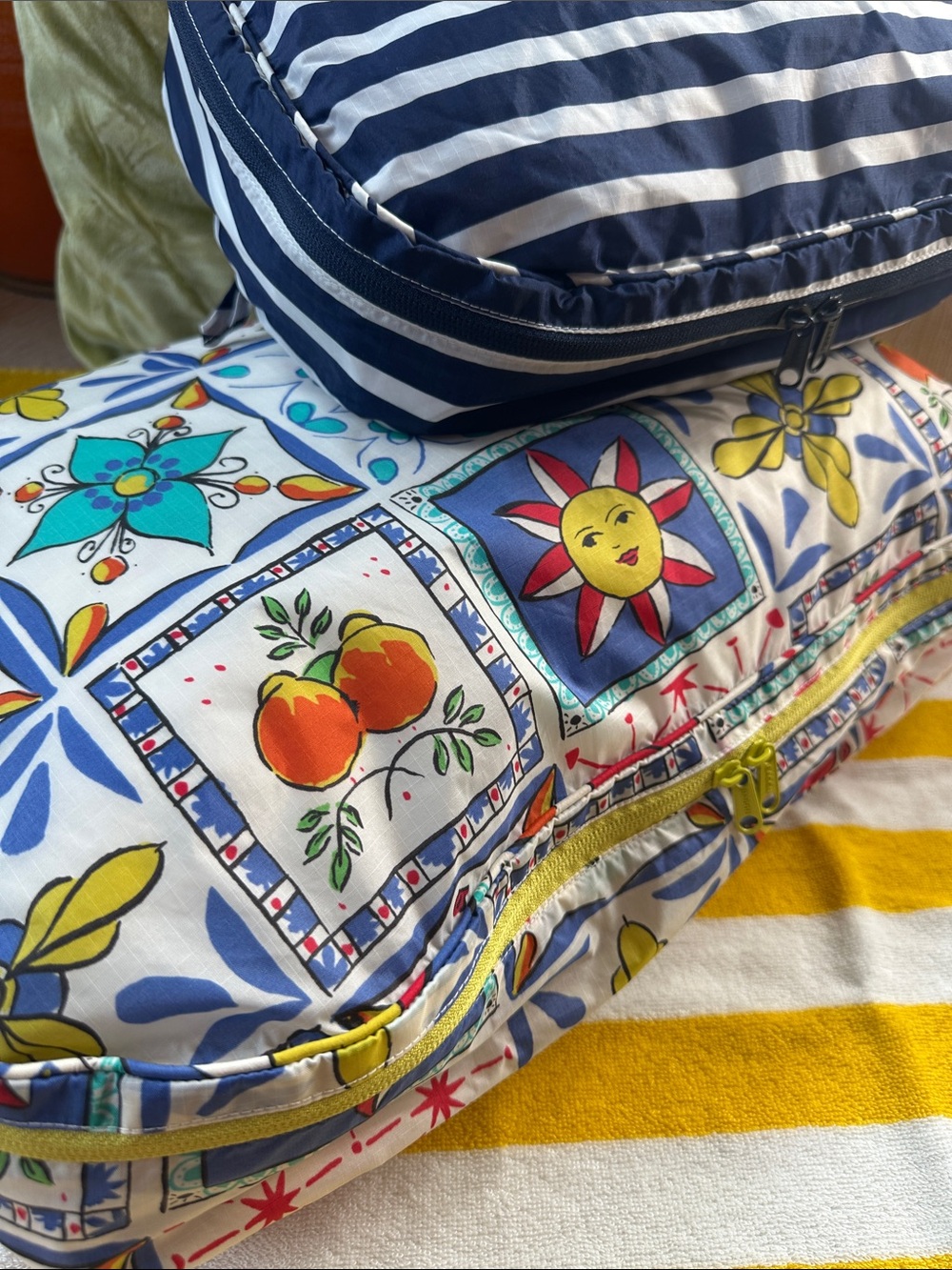 BAGGU Large Packing Cube Set of 2: “Vacation Tiles” Colorway